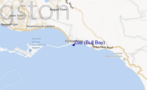 locatiekaart van Zoo (Bull Bay)