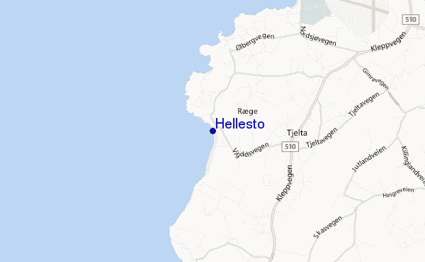 locatiekaart van Hellesto