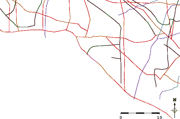 Wegen en rivieren in de buurt Anderson Street