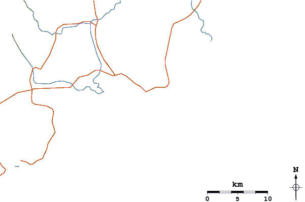 Wegen en rivieren in de buurt Baie des Singes