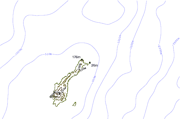 Kustlijn bij Bird Island