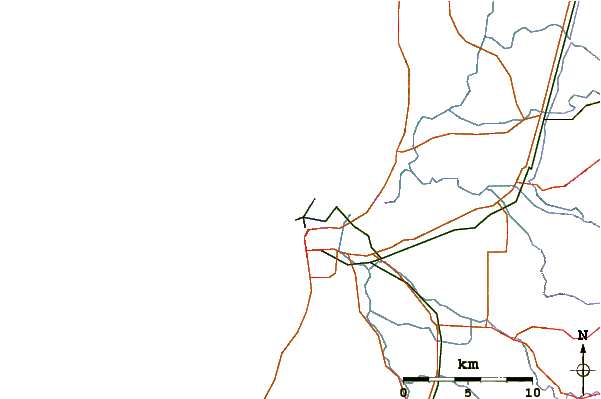 Wegen en rivieren in de buurt Bunbury BP Reef