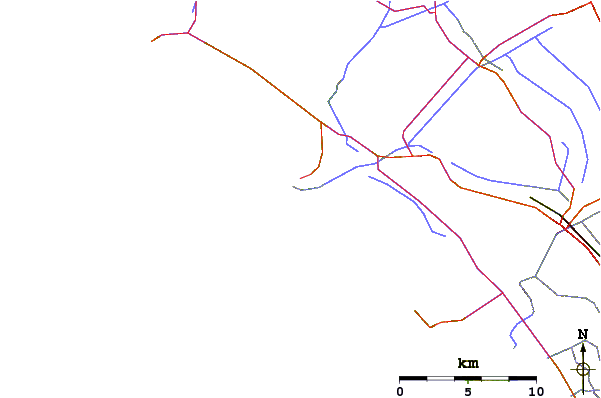 Wegen en rivieren in de buurt Canunda National Park