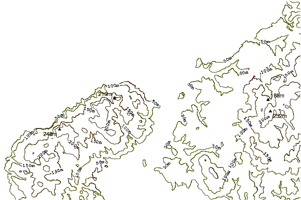 Kustlijn bij Carbis Bay