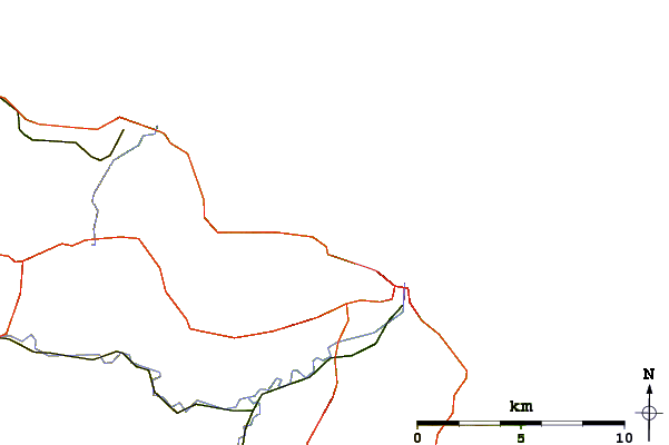 Wegen en rivieren in de buurt Caves (Sandsend)