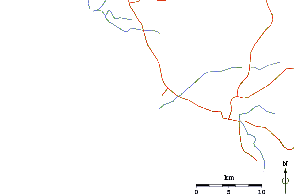 Wegen en rivieren in de buurt Conil de la Frontera