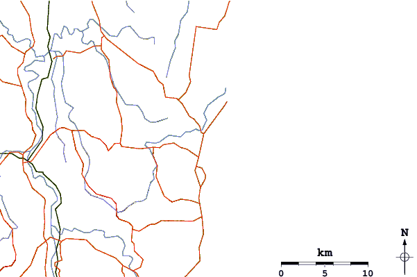 Wegen en rivieren in de buurt Corindi Beach