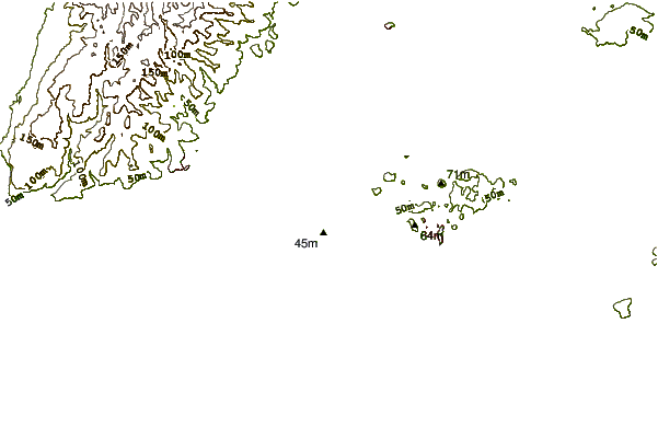 Kustlijn bij Cowrie Beach