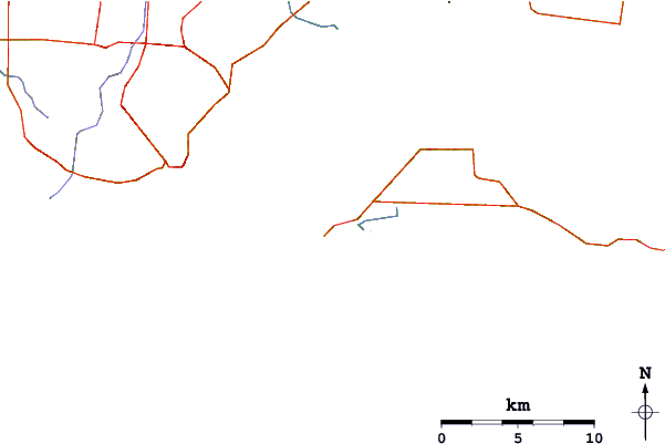 Wegen en rivieren in de buurt Cowrie Beach