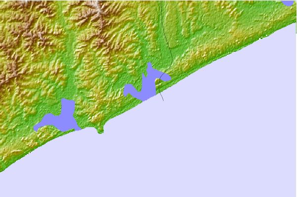Surflocaties in de buurt van Desembocadura de Garzon