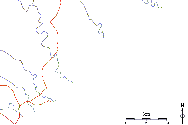 Wegen en rivieren in de buurt Gonubie Reef (The Lefts)