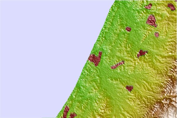 Surflocaties in de buurt van Hakshtot (Ashdod)