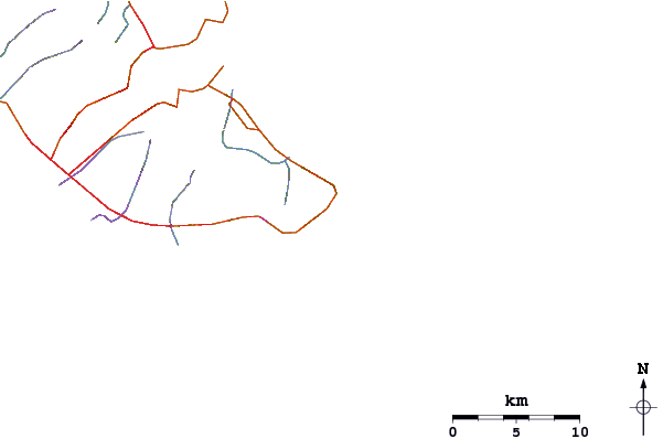 Wegen en rivieren in de buurt Halfpoint/Fullpoint