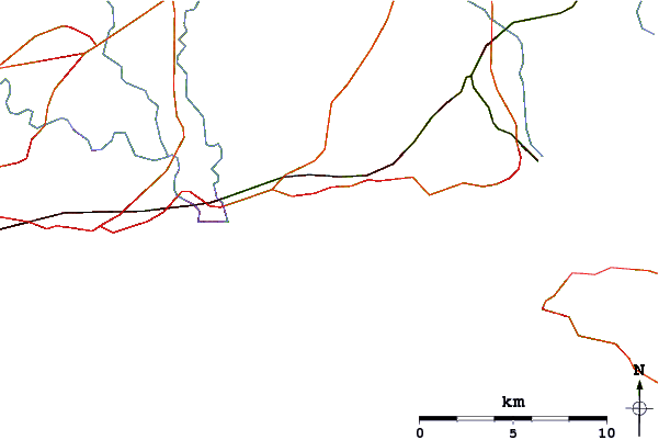 Wegen en rivieren in de buurt Highcliffe