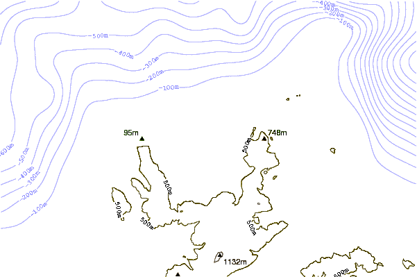 Kustlijn bij Isola Delle Femmine