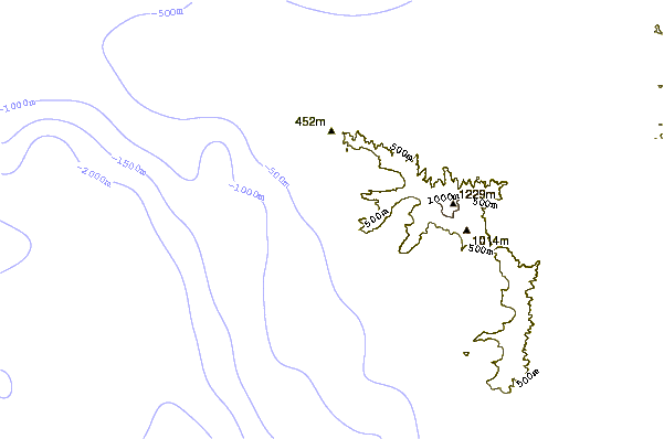 Kustlijn bij Keaau