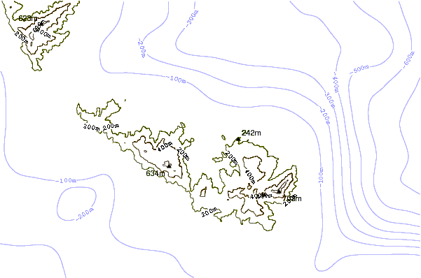 Kustlijn bij Kolympithra West (Tinos)