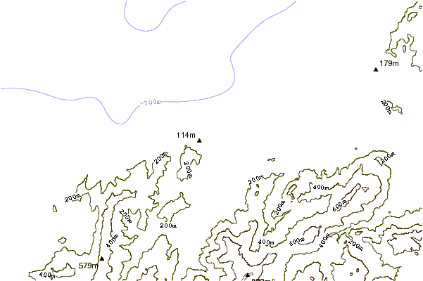Kustlijn bij La Droite du Fort