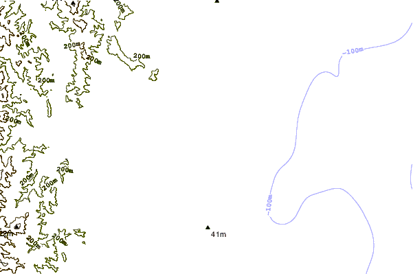 Kustlijn bij Moruya Rivermouth
