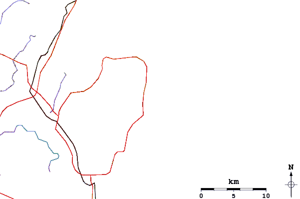 Wegen en rivieren in de buurt Narrabeen-South