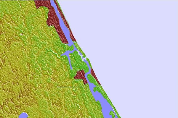 Surflocaties in de buurt van New Smyrna Inlet