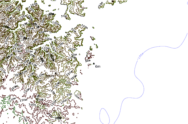 Kustlijn bij Newport Reef