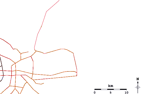 Wegen en rivieren in de buurt North End