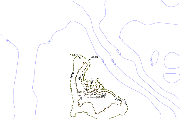 Kustlijn bij Pico Teneriffe