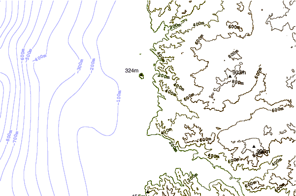 Kustlijn bij Playa Blanca