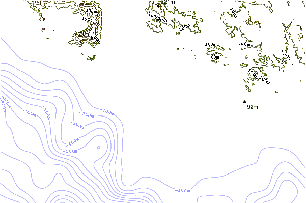 Kustlijn bij Playa Bonfil