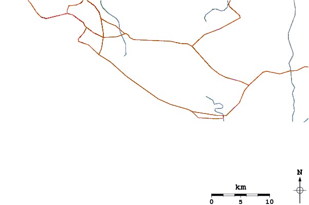 Wegen en rivieren in de buurt Playa Bonfil