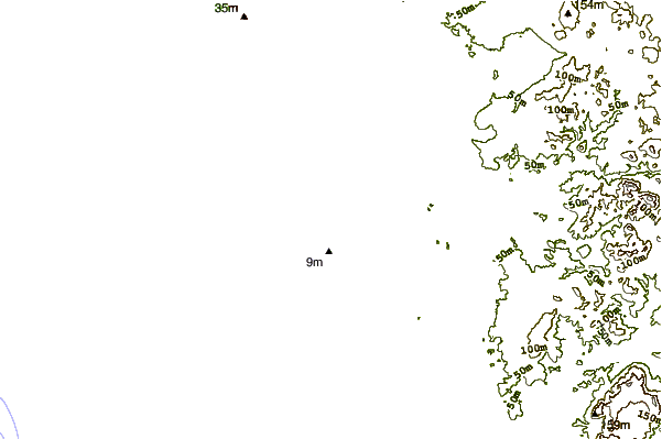 Kustlijn bij Playa de Camposoto