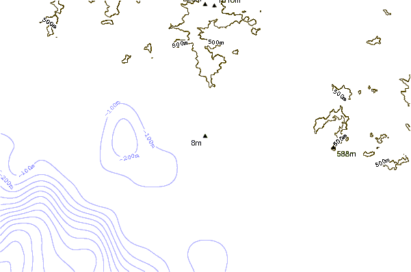 Kustlijn bij Playa Coyote