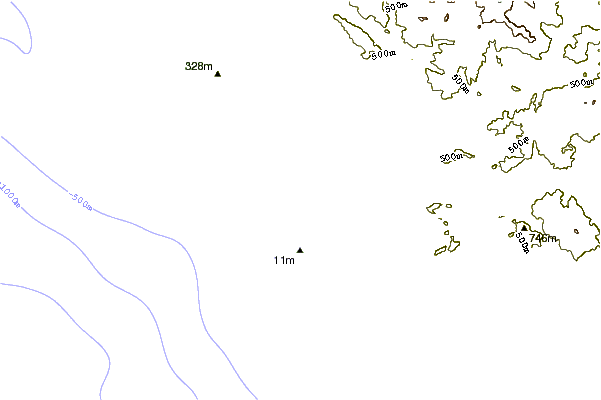 Kustlijn bij Playa Linda