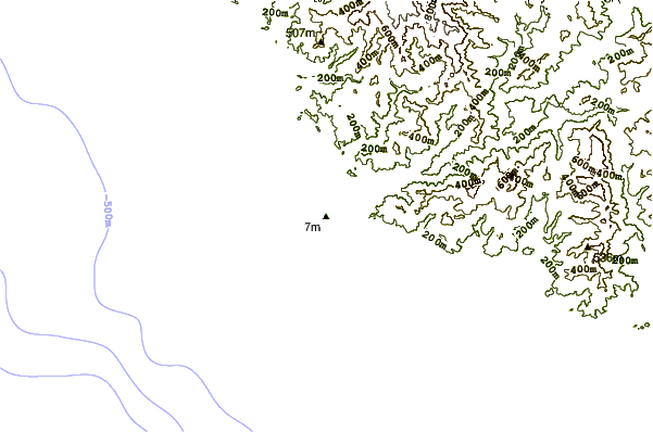 Kustlijn bij Playa Pelada