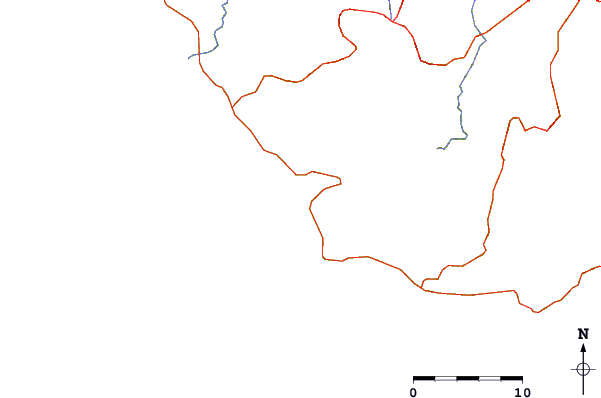 Wegen en rivieren in de buurt Playa Pelada