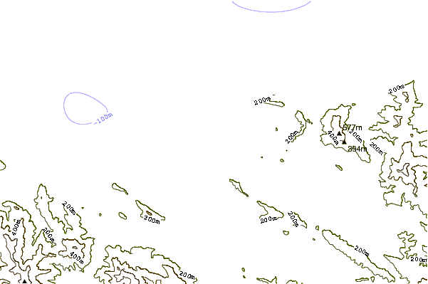 Kustlijn bij Playa de Arrietara