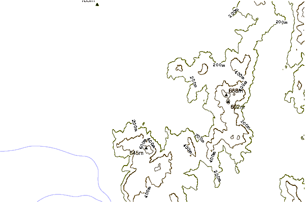 Kustlijn bij Playa de Madorra