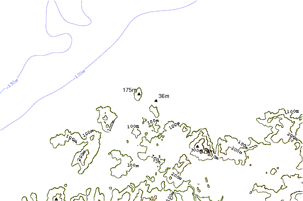 Kustlijn bij Playa de Malpica