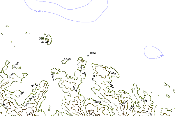 Kustlijn bij Playa de Orinon