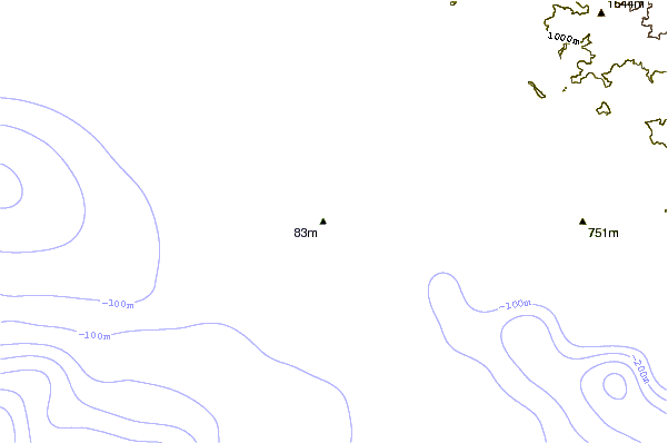 Kustlijn bij Playita