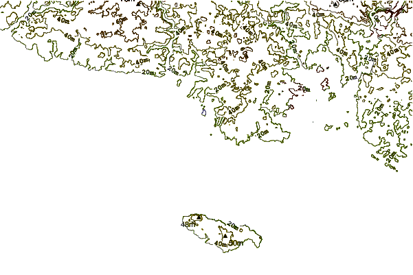 Kustlijn bij Pointe du Couregan