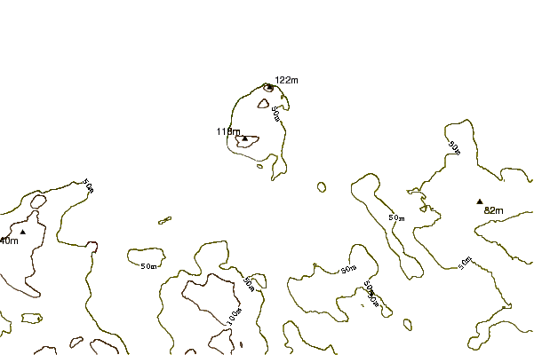 Kustlijn bij Point of Ness
