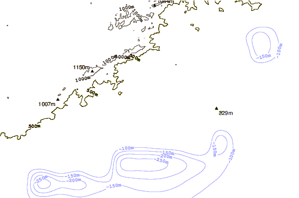 Kustlijn bij Praia Brava Citadel