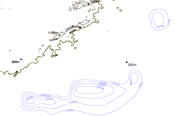 Kustlijn bij Praia Grande Bonete