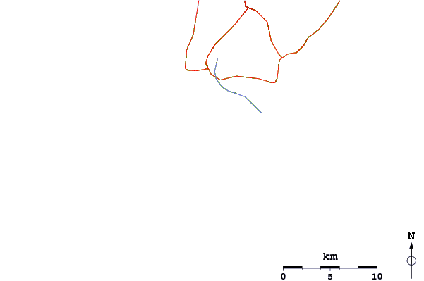 Wegen en rivieren in de buurt Prasonisi West Beach