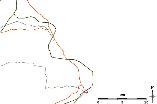 Wegen en rivieren in de buurt Primrose Valley