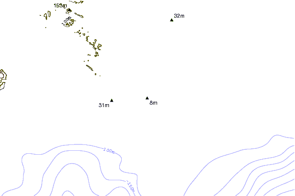 Kustlijn bij Pulau Pinang
