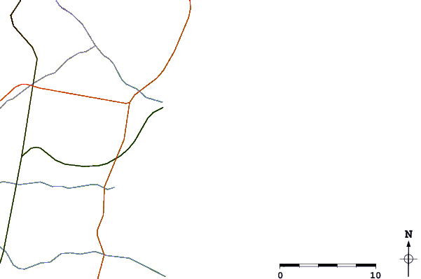 Wegen en rivieren in de buurt Punta de la Raja