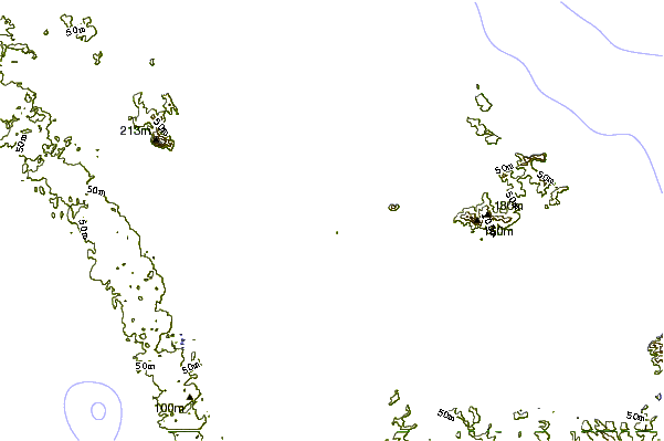 Kustlijn bij Raupo Bay